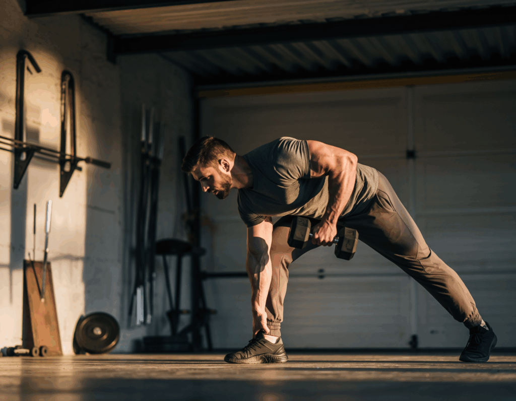 Home gym strength workout