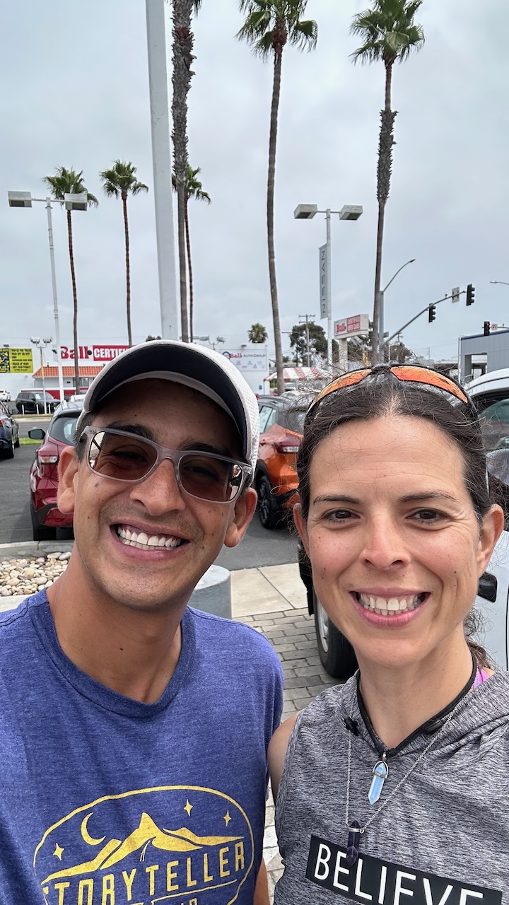 Coached athlete Corina during a run training session